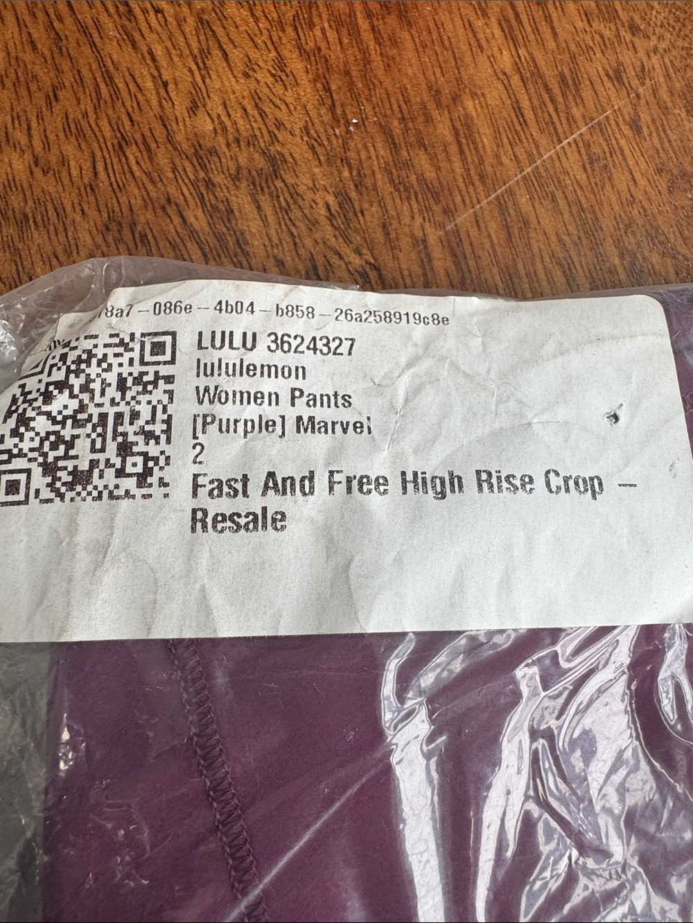 Lululemon Fast and Free High Rise Crop - Purple